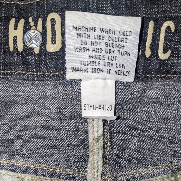 Y2K Vintage Hydraulic Denim Bustier Corset Top - Picture 3 of 4